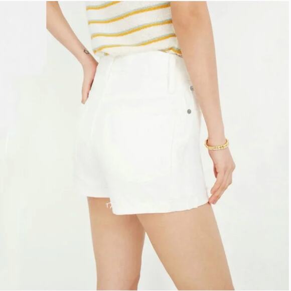 Madewell Pants - Madewell High-Rise Denim Shorts - Tile White - Size 33